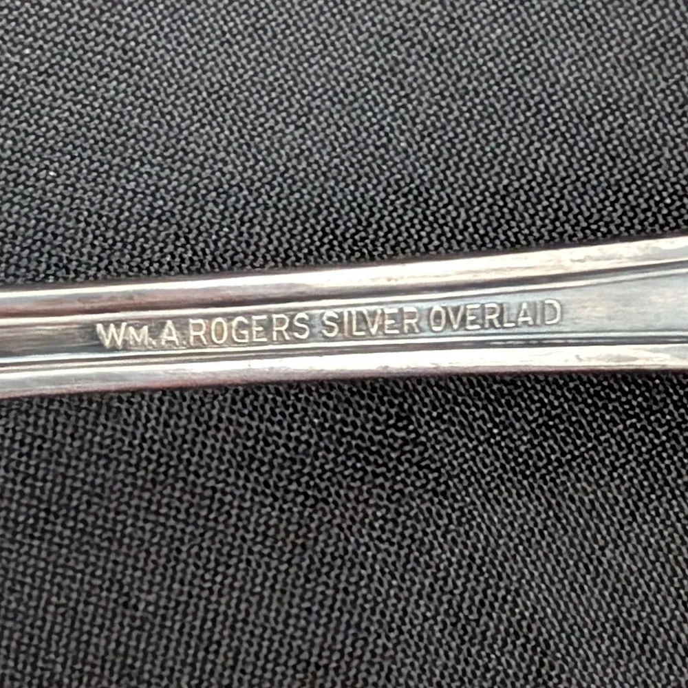 Antique William A.‎ Rogers Silver Overlaid Gravy Ladle Sauce Spoon Etching